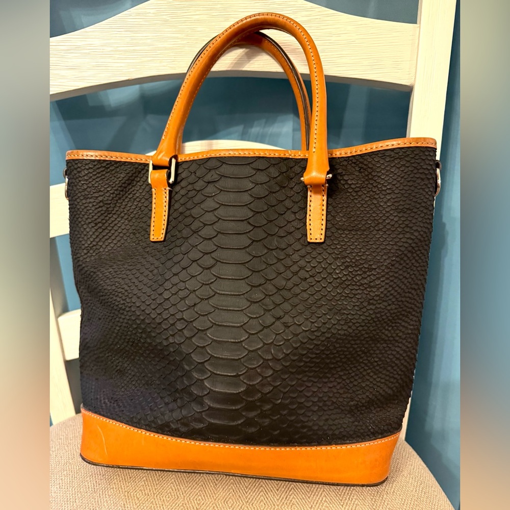 Dooney & Bourke Cara Python Embossed Leather Bag … - image 3